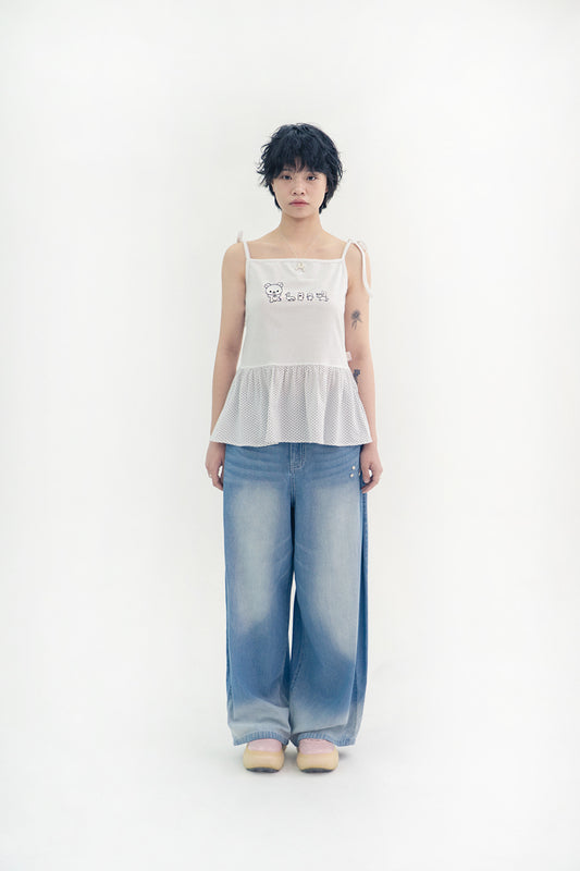 Babydoll Korilakkuma sleevless (White)