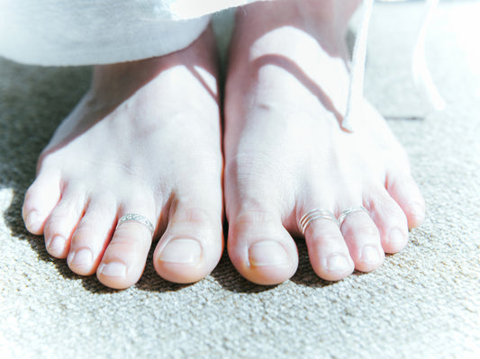 SILVER TOE RING SET SILVER