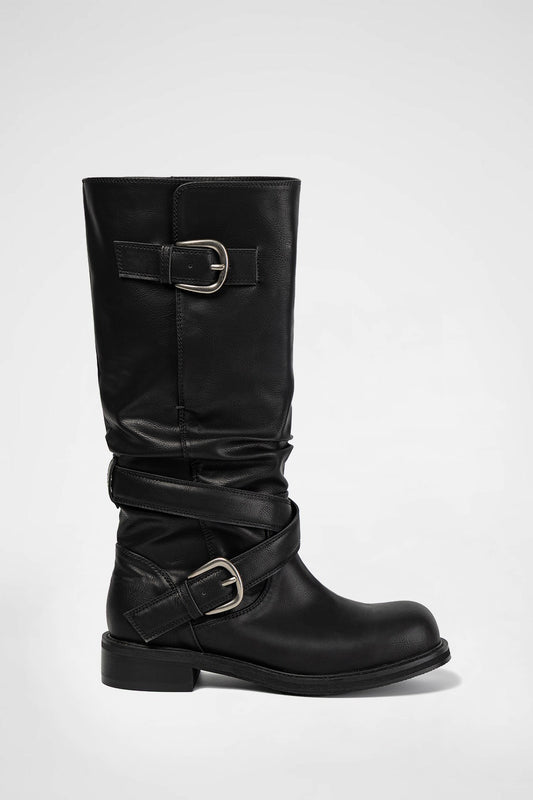 Raven Foldable Buckle Boots / 3 COLOR
