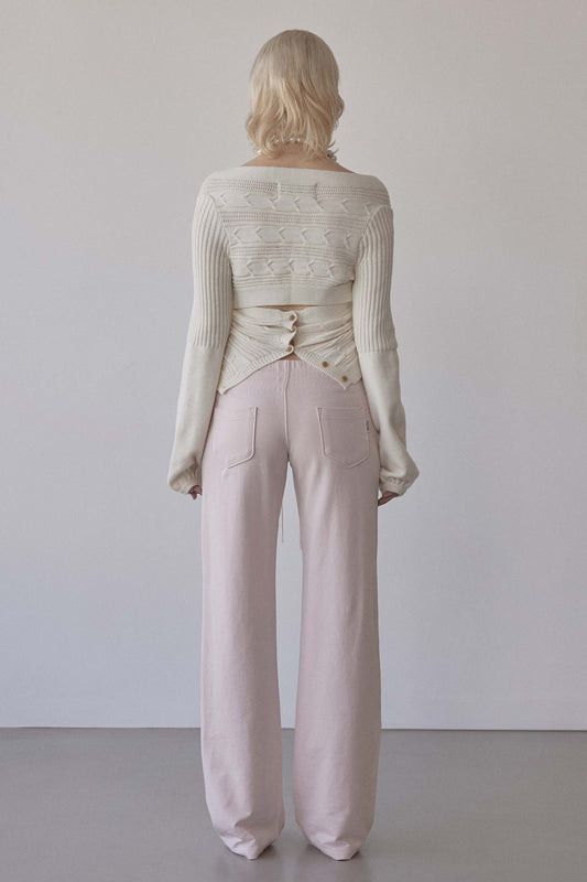 Faith Cotton Track Pants Baby Pink