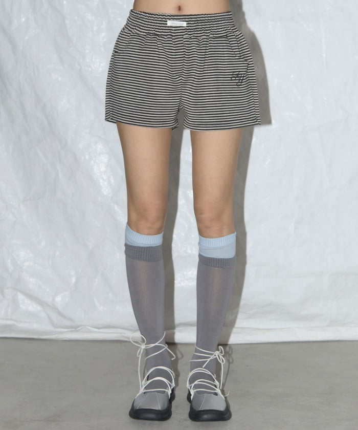 FY STRIPE MICRO SHORT PANTS (BLACK)