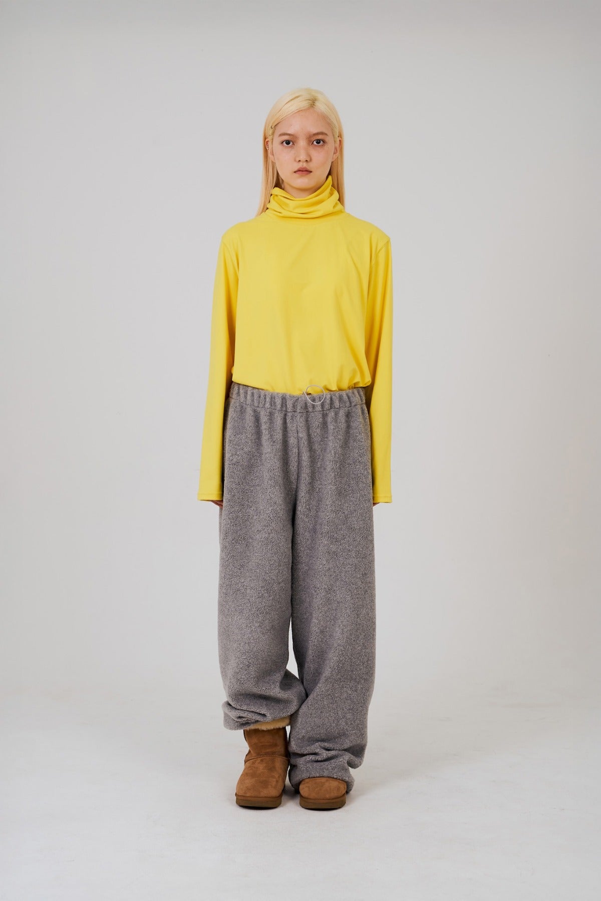 COLOR POP TURTLENECK T-SHIRT - YELLOW