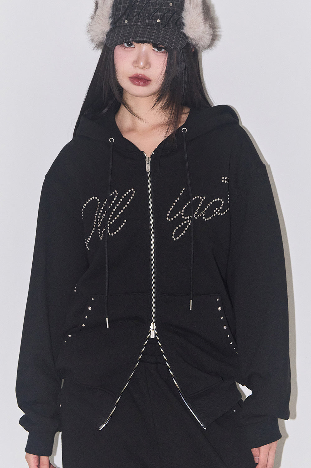 Cross Hotfix Hood Zip-Up Black