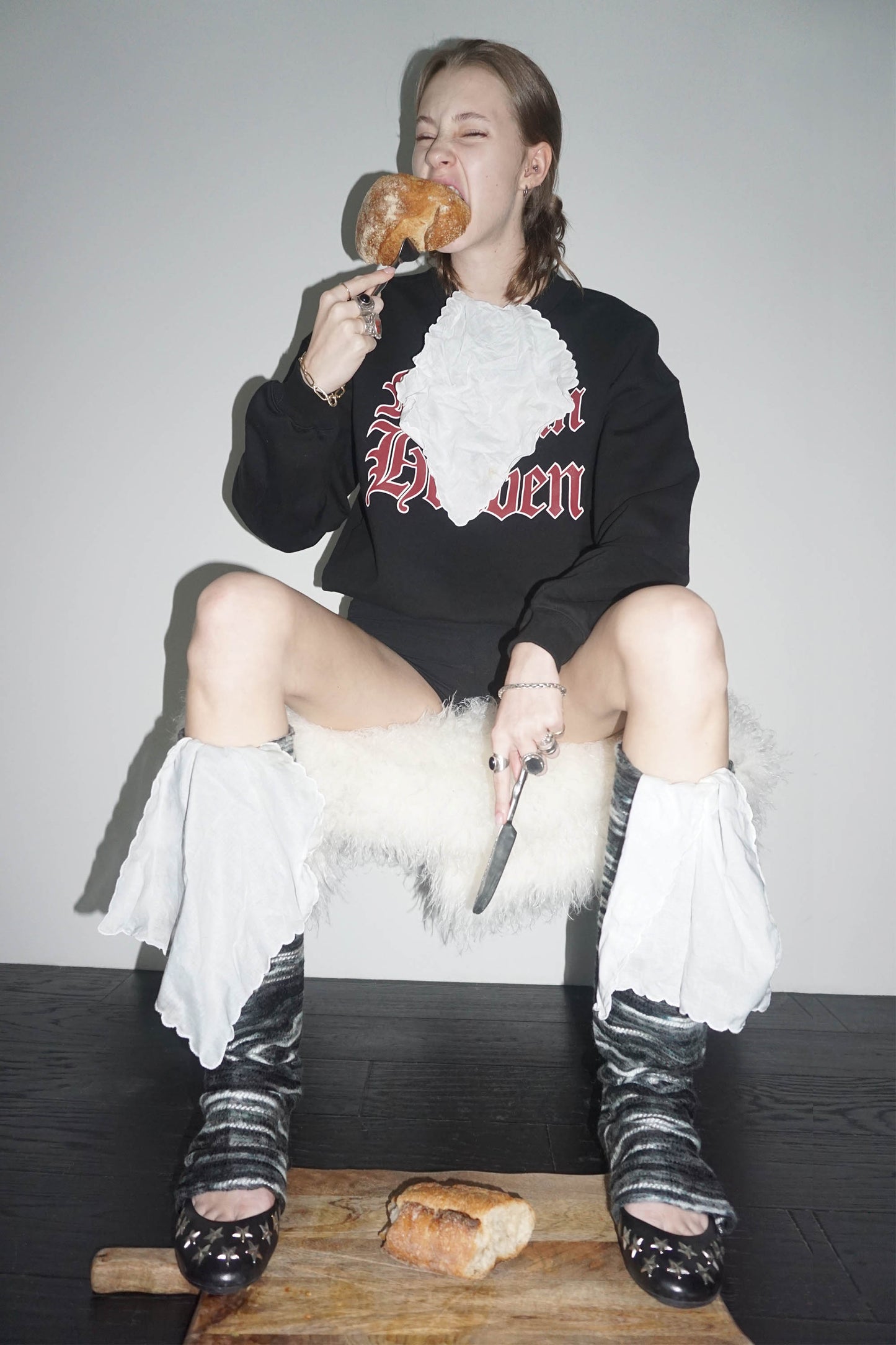 Button Back Leg Warmers Green