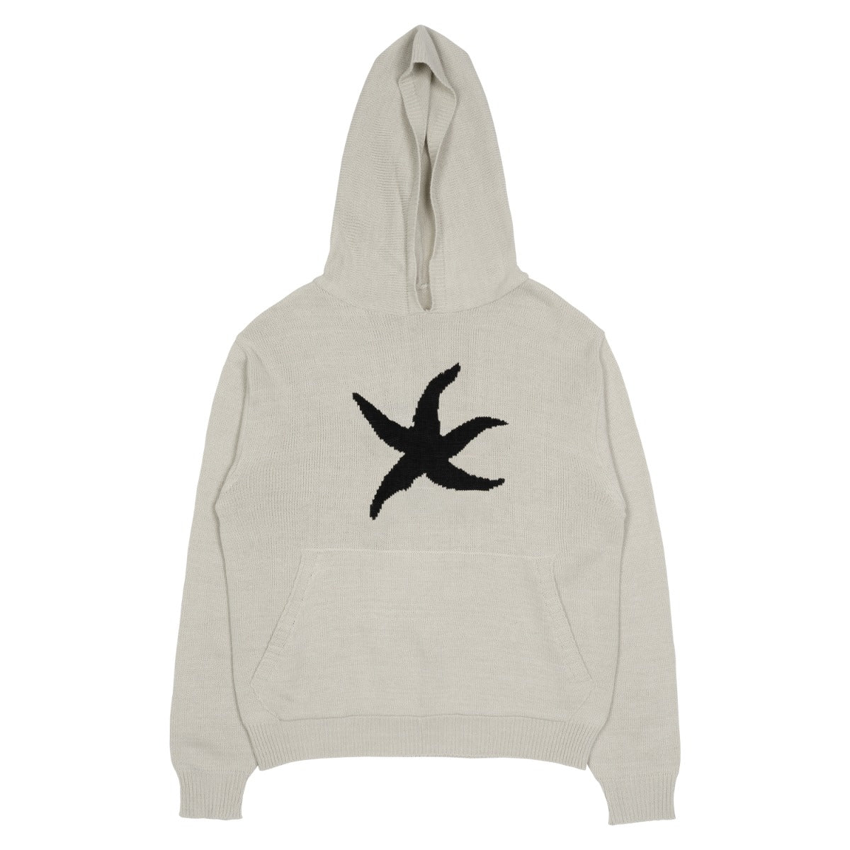 TCM starfish logo knit hoodie (ivory)