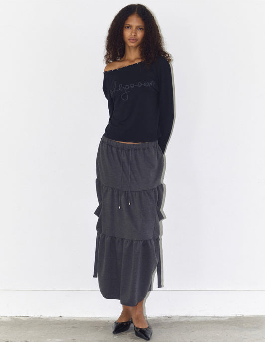 SHIRRING STRAP CARGO SKIRT / 2 Color