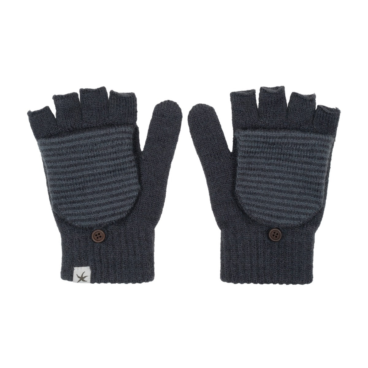TCM stripe twofold mitten glove (black)