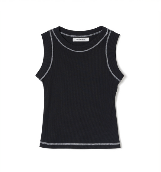 STITCH SLEEVELESS TOP / 3 COLOR