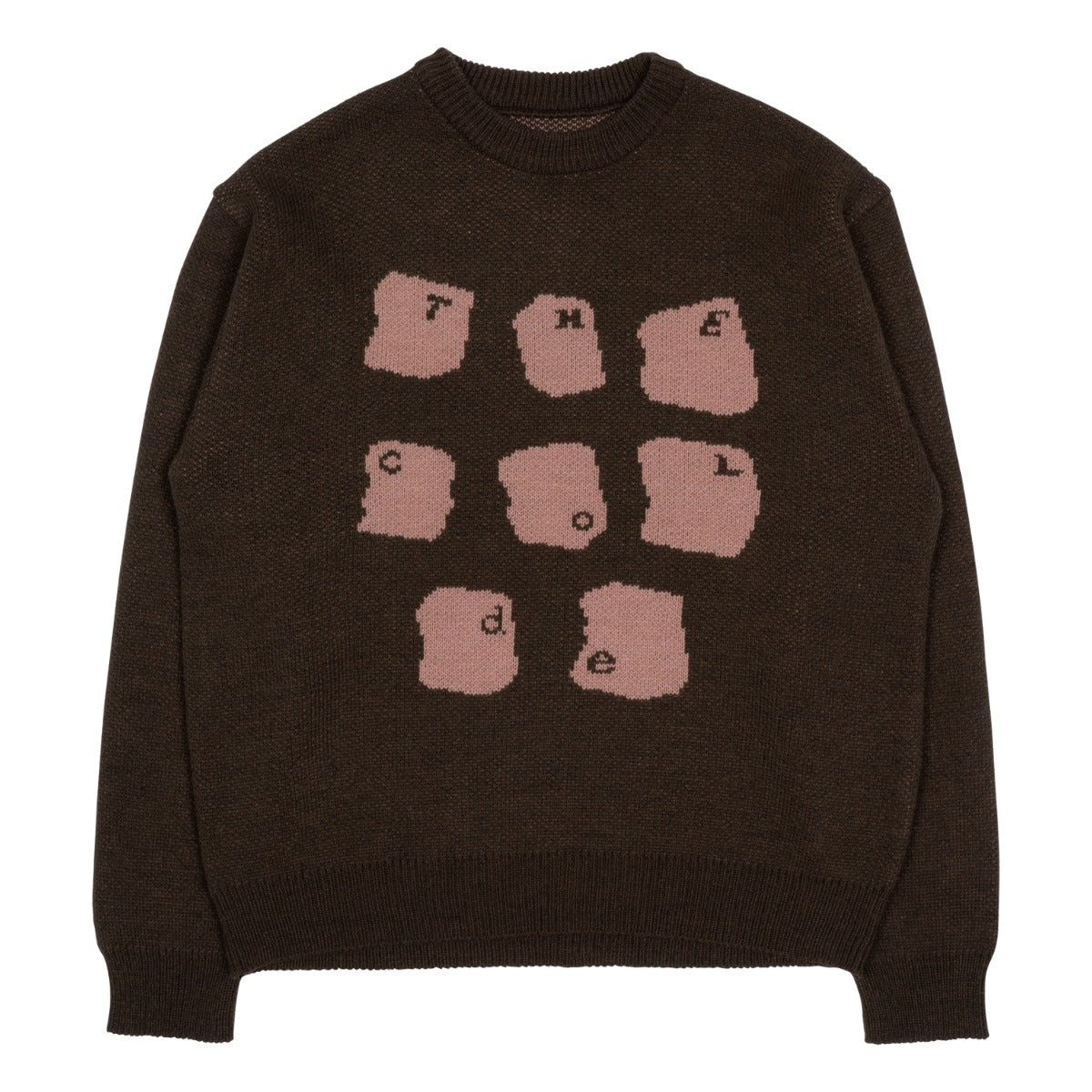 TCM typing logo knit (brown)