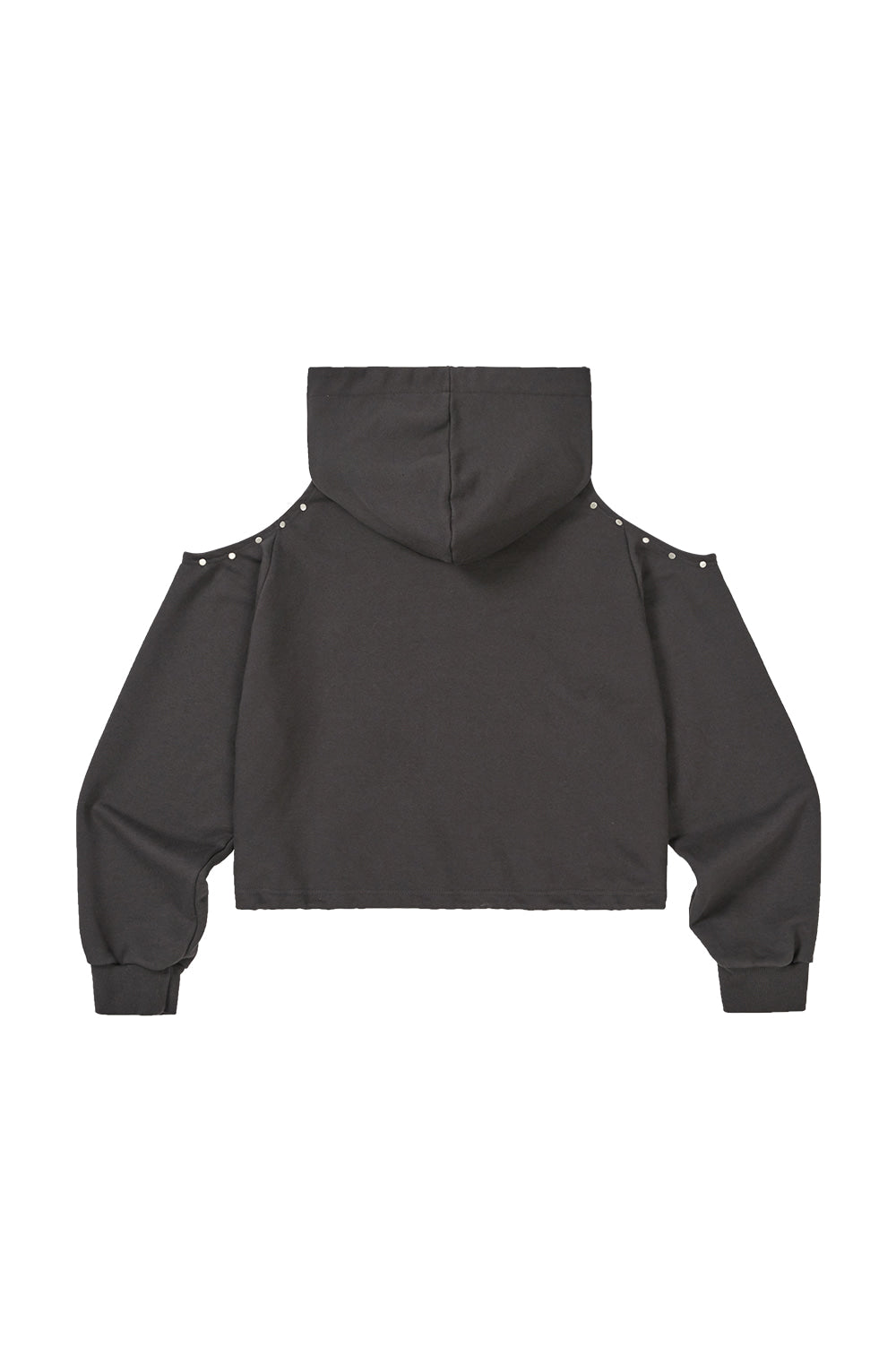 129 Cutout Overfit Hoodie / Charcoal