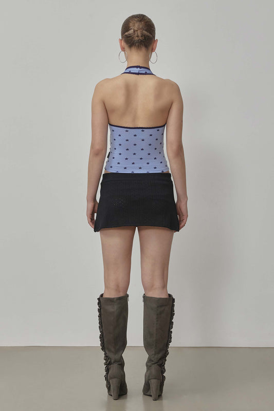 Star Halter Top Blue