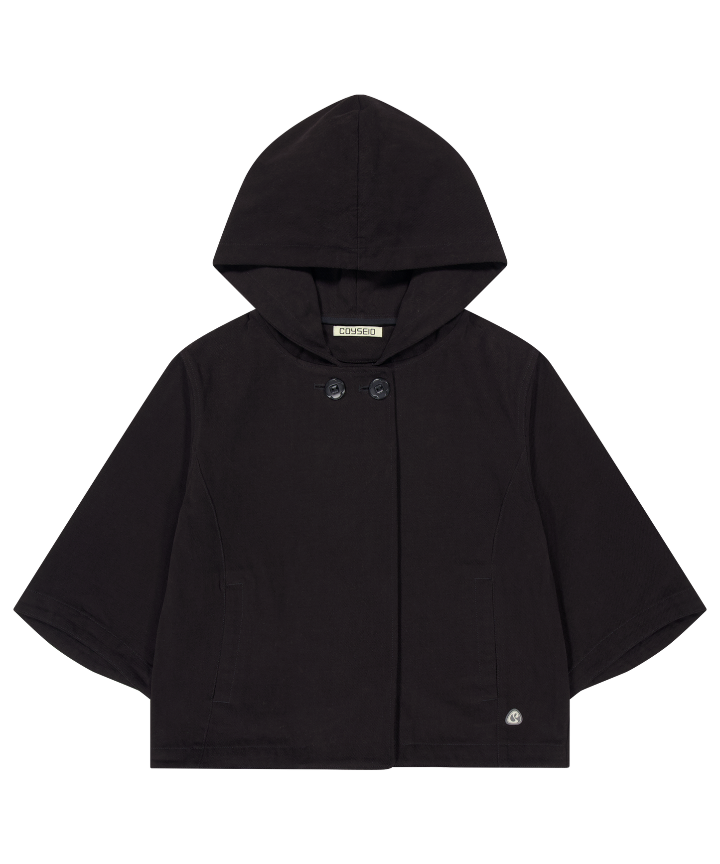 HOODED CAPRI JACKET BLACK