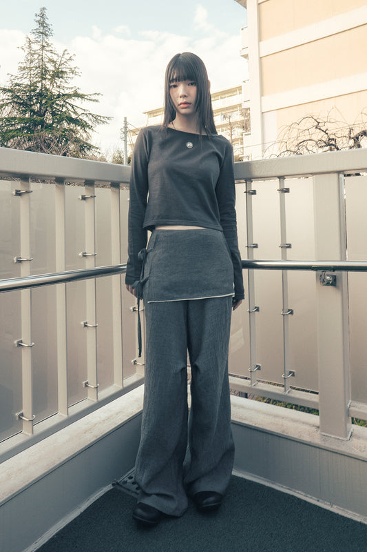 Angel wings top (Charcoal)