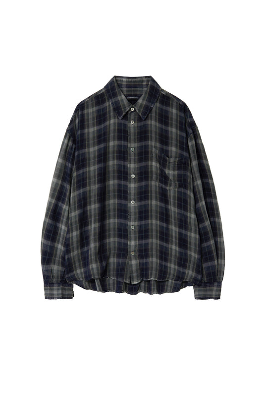 Classic Shirt Over Dyed Raw Check / 3 COLOR