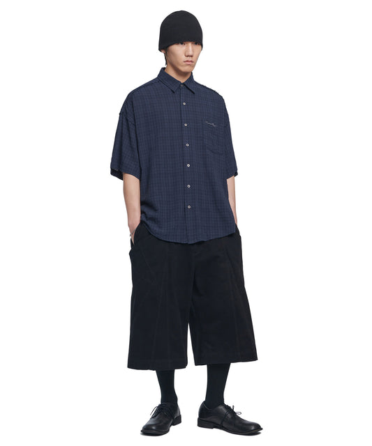 DIAGONAL POCKET BERMUDA PANTS / 2 COLOR