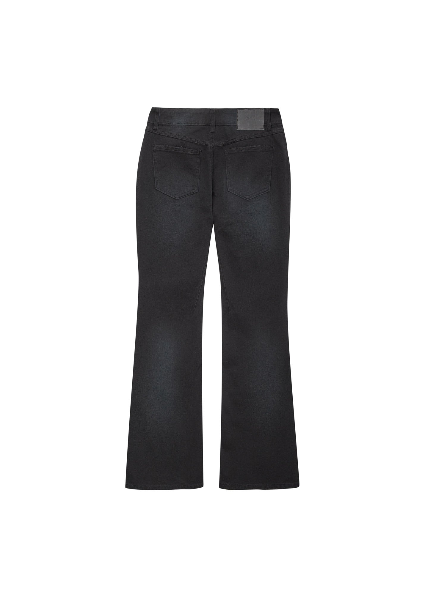 SPRAY WASHED BOOT-CUT DENIM (BLACK)