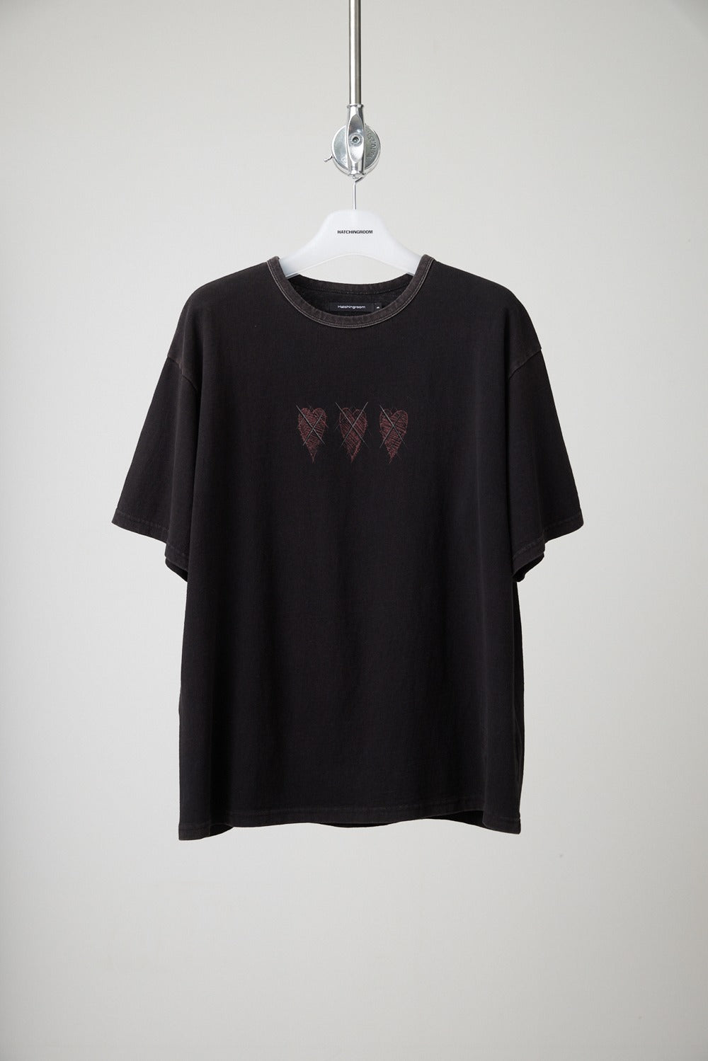 VTG Cartoon Heart Tee Washed Black )