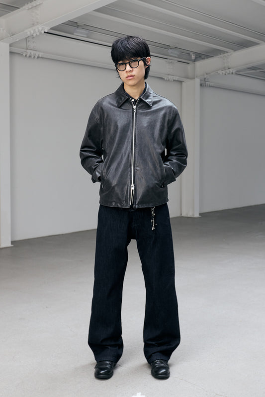 VTG Leather Blouson Charcoal