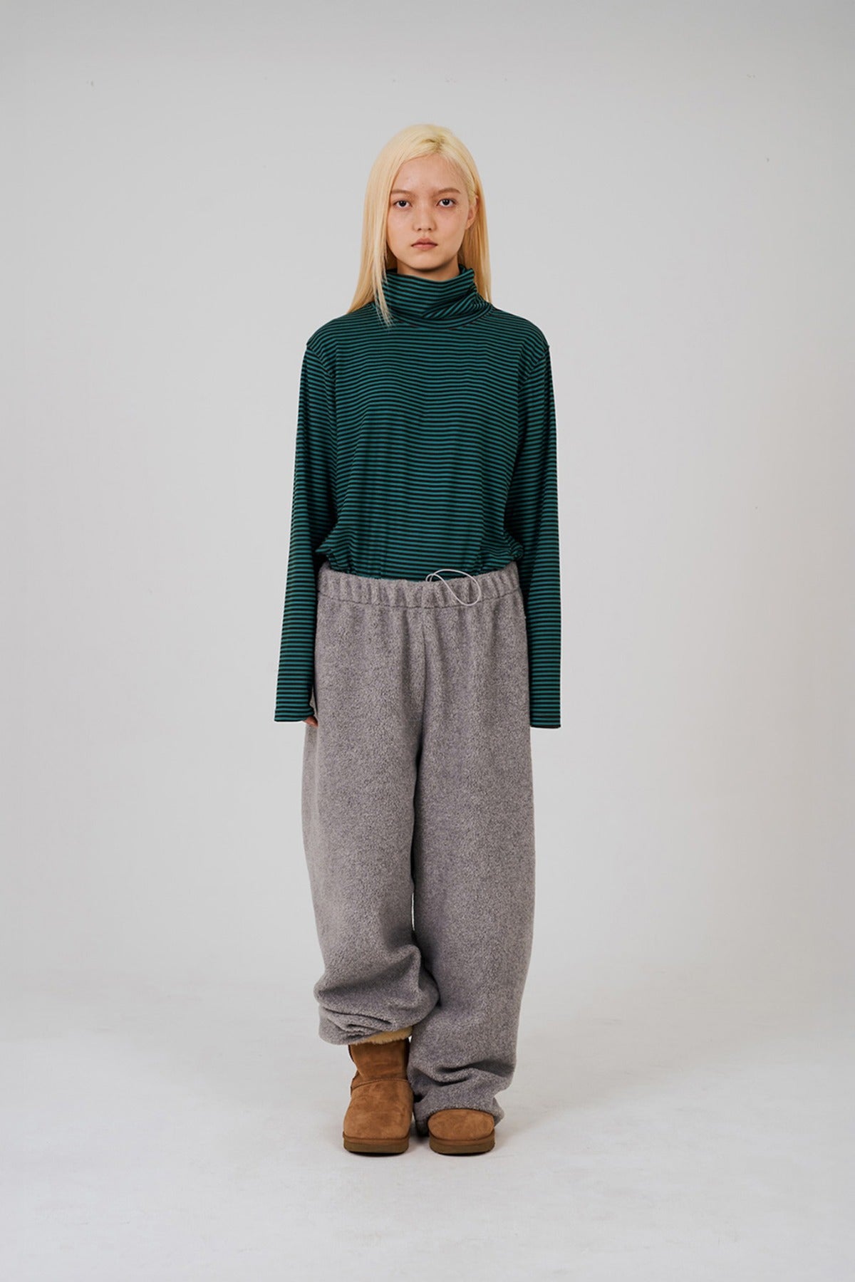 COLOR POP TURTLENECK T-SHIRT - GREEN