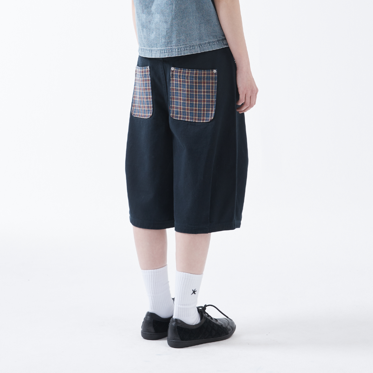 TCM check pocket half pants (navy) (5/23 예약배송)