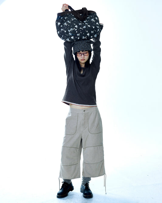 OXFORD ZIGZAG PANTS BEIGE