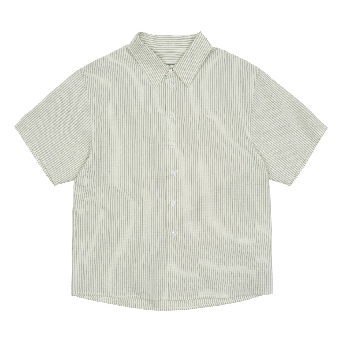 TCM mini logo stripe half shirts (beige)