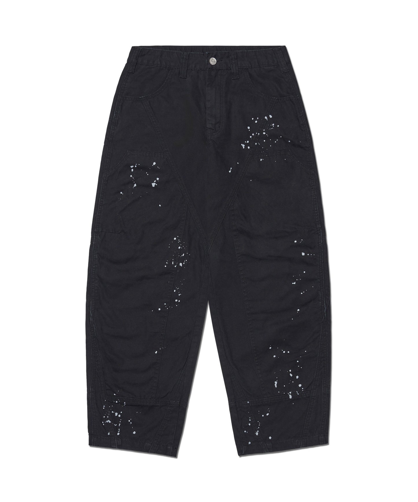 PAINTED DOUBLE KNEE PANTS - WASHED BLACK