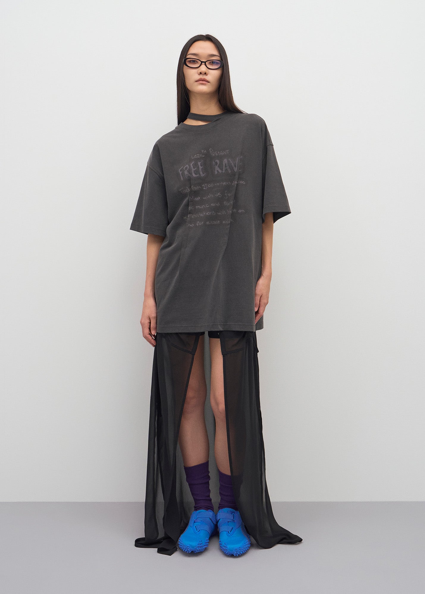 HOOK DETAIL CHIFFON DRESS_CHECKED / 2 Color