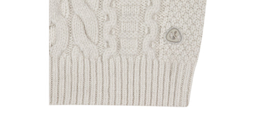 POMPOM CABLE KNIT IVORY