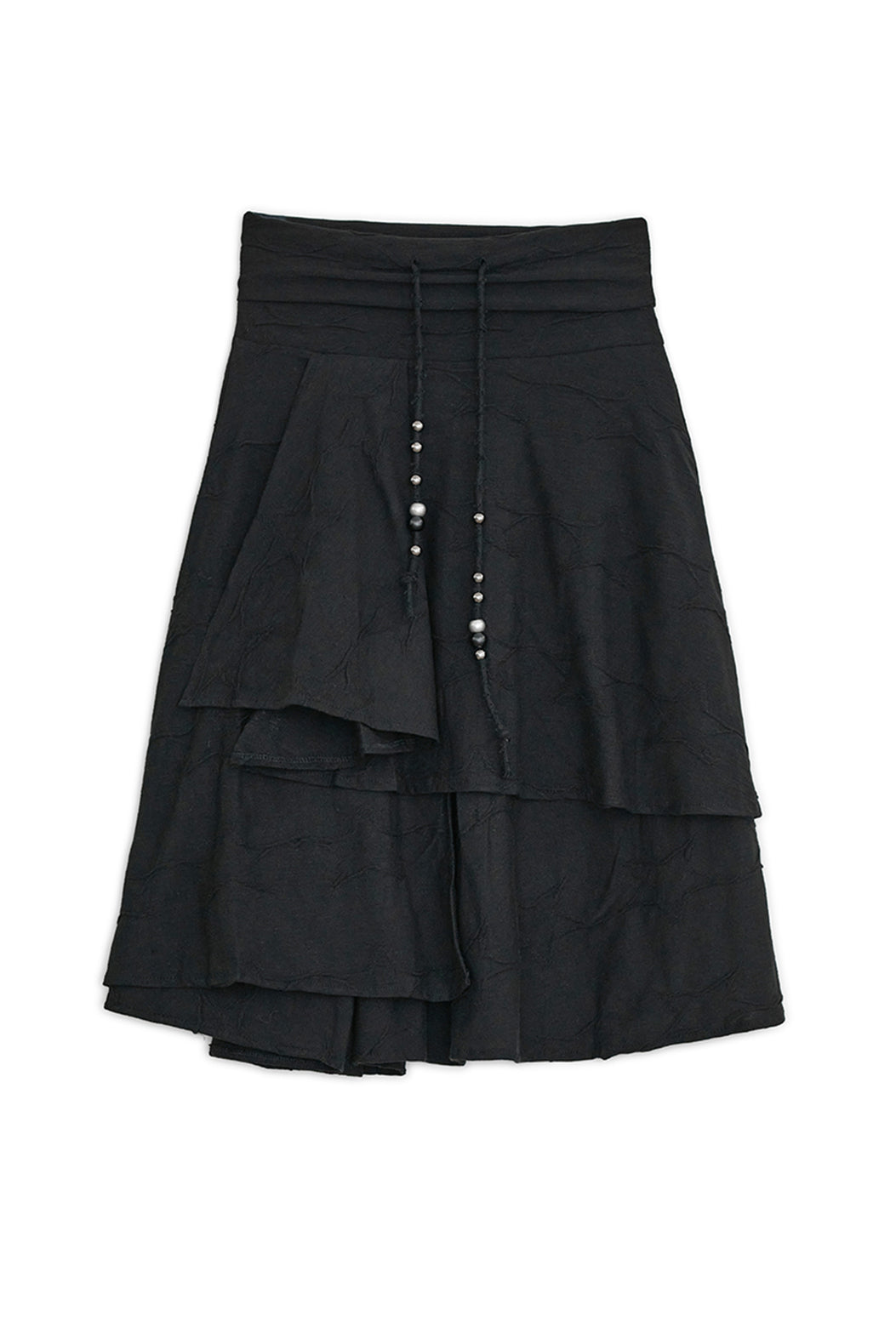 Star flayered midi skirt (Black)