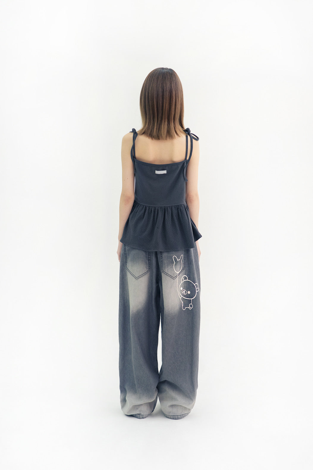 Korilakkuma washed jean (Dark)