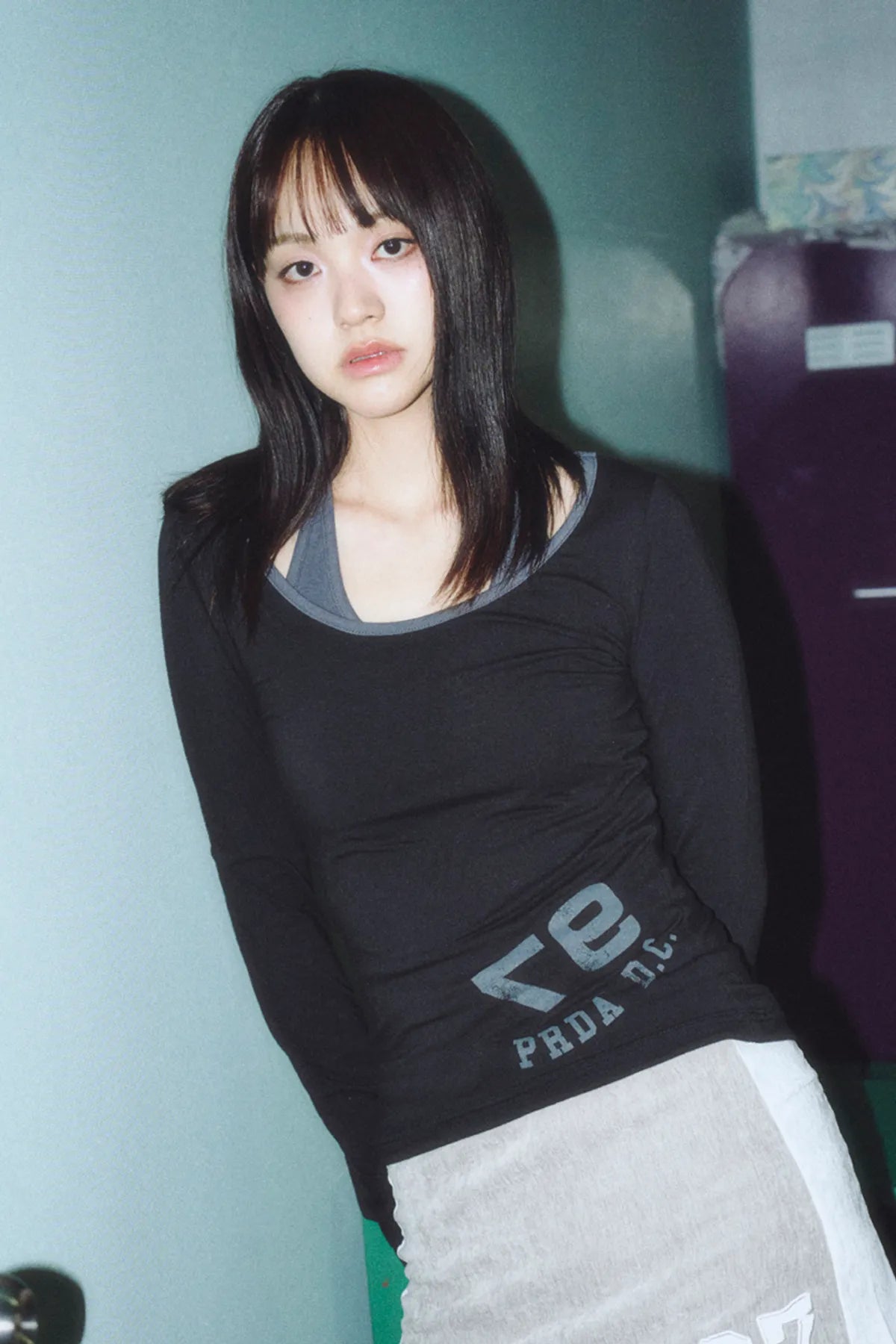 97 PDC LOGO LAYERED LONG SLEEVE / Black