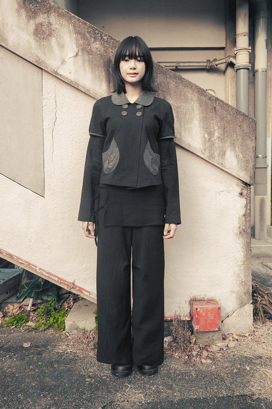 Detachable round jacket (Black)