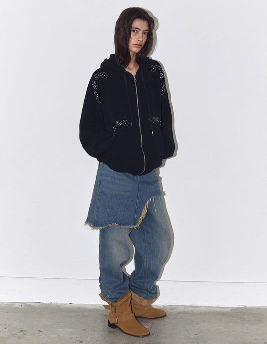 RNAMENT STUDDED HOODIE_ONZI_EDITION