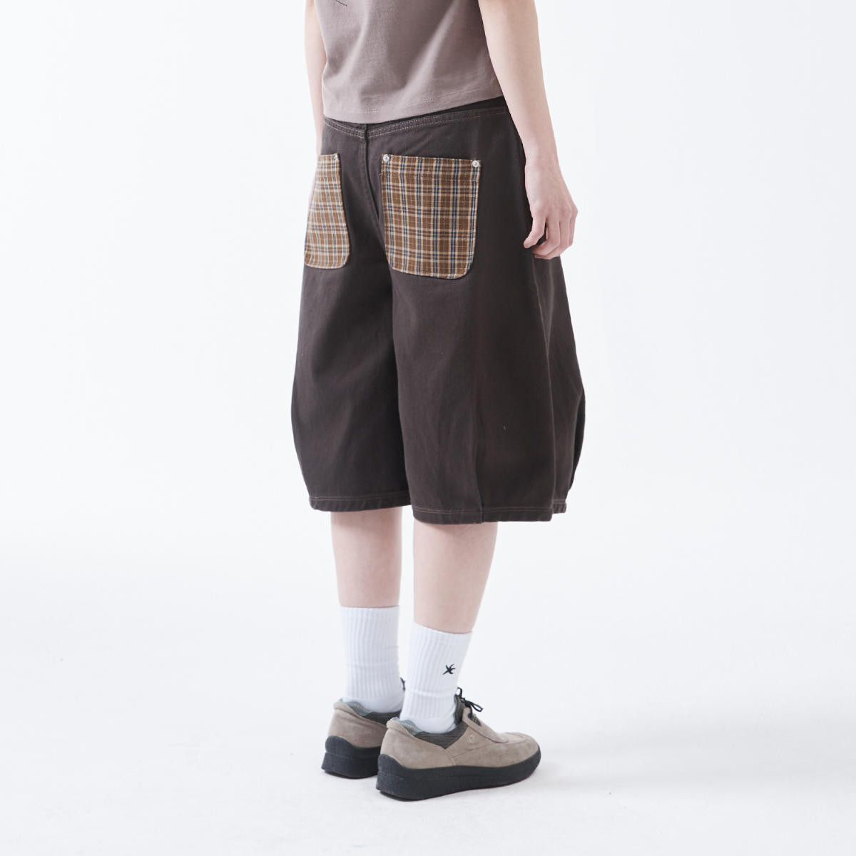 TCM check pocket half pants (charcoal) (5/23 예약배송)