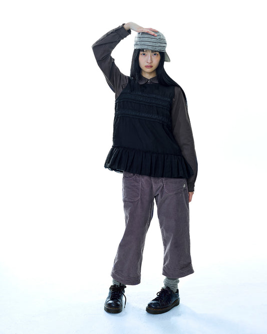 PEACH STRIPE CAP GREY