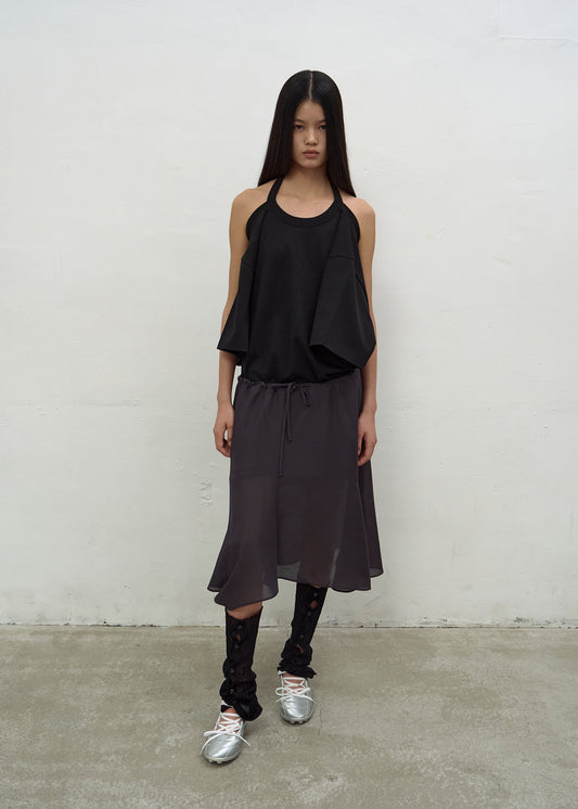 FLARE LAYERED SKIRT (DARK GREY)
