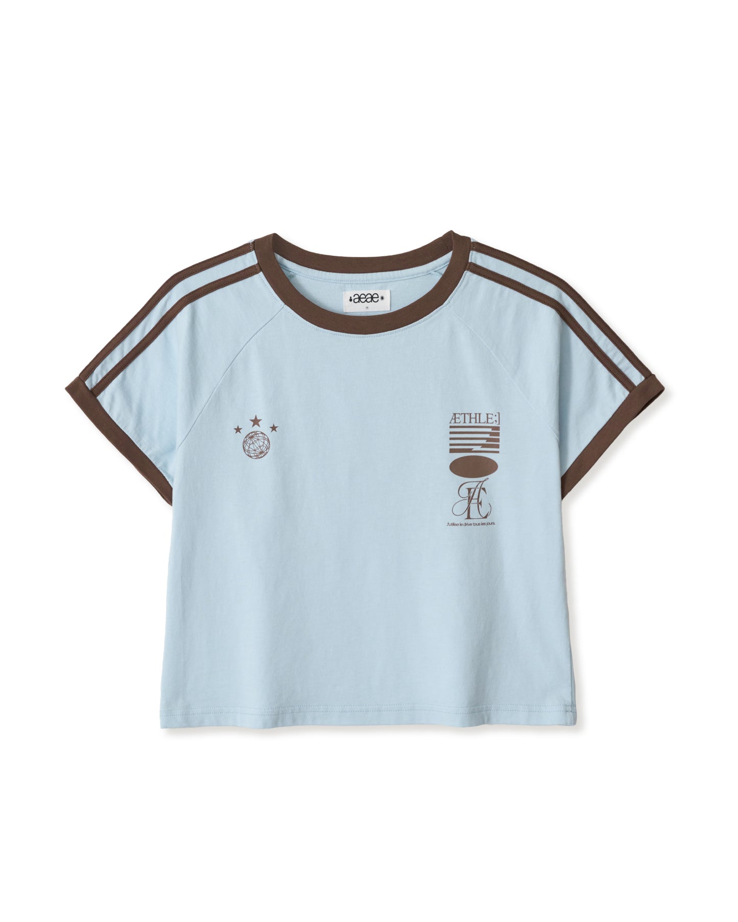 ATHLETE STRIPE HALF T-SHIRTS / 2 Color