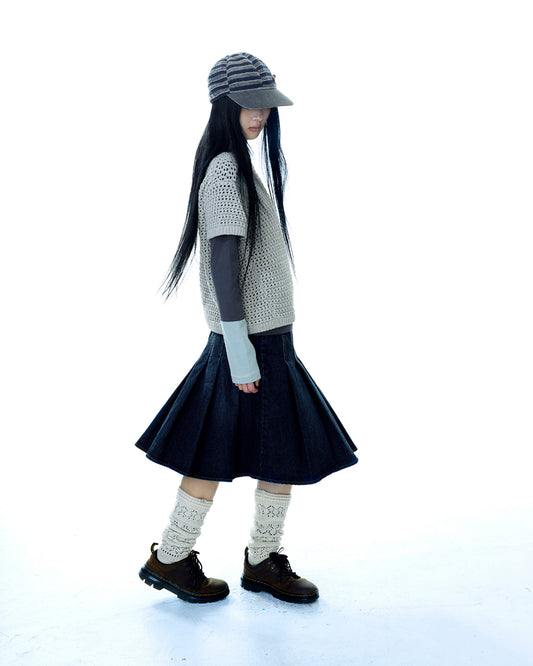 PEACH STRIPE CAP NAVY