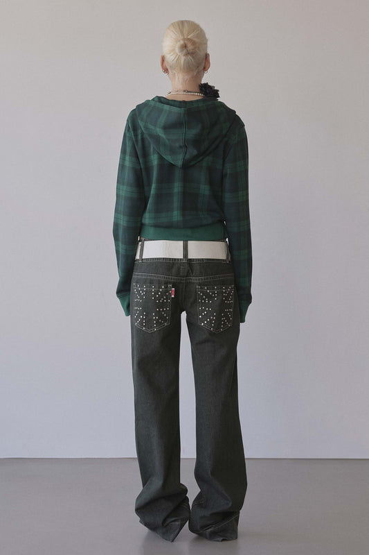 Cottage Zip-Up Hoodie Check