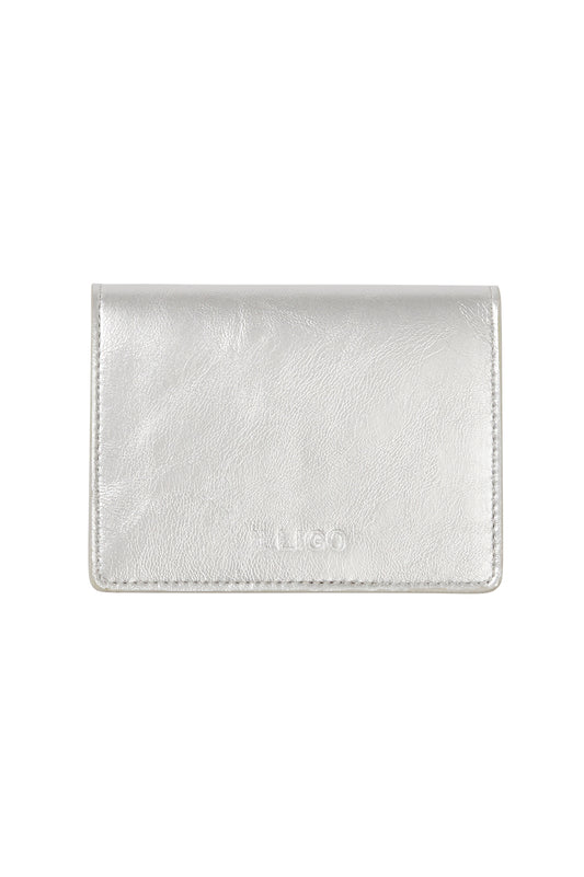 Letter Fold Card Wallet Silver