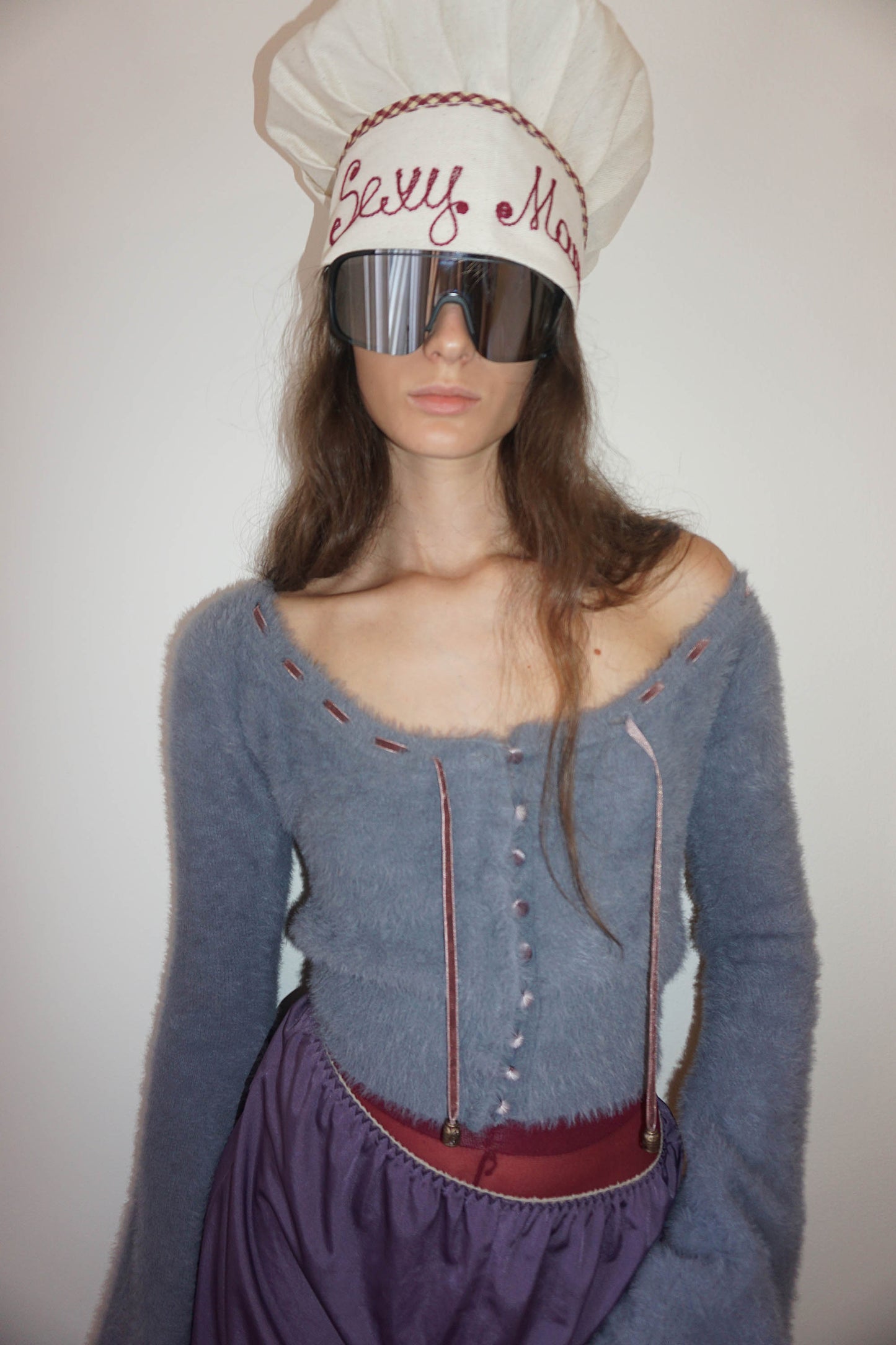 Angora Cardigan Dusty Blue