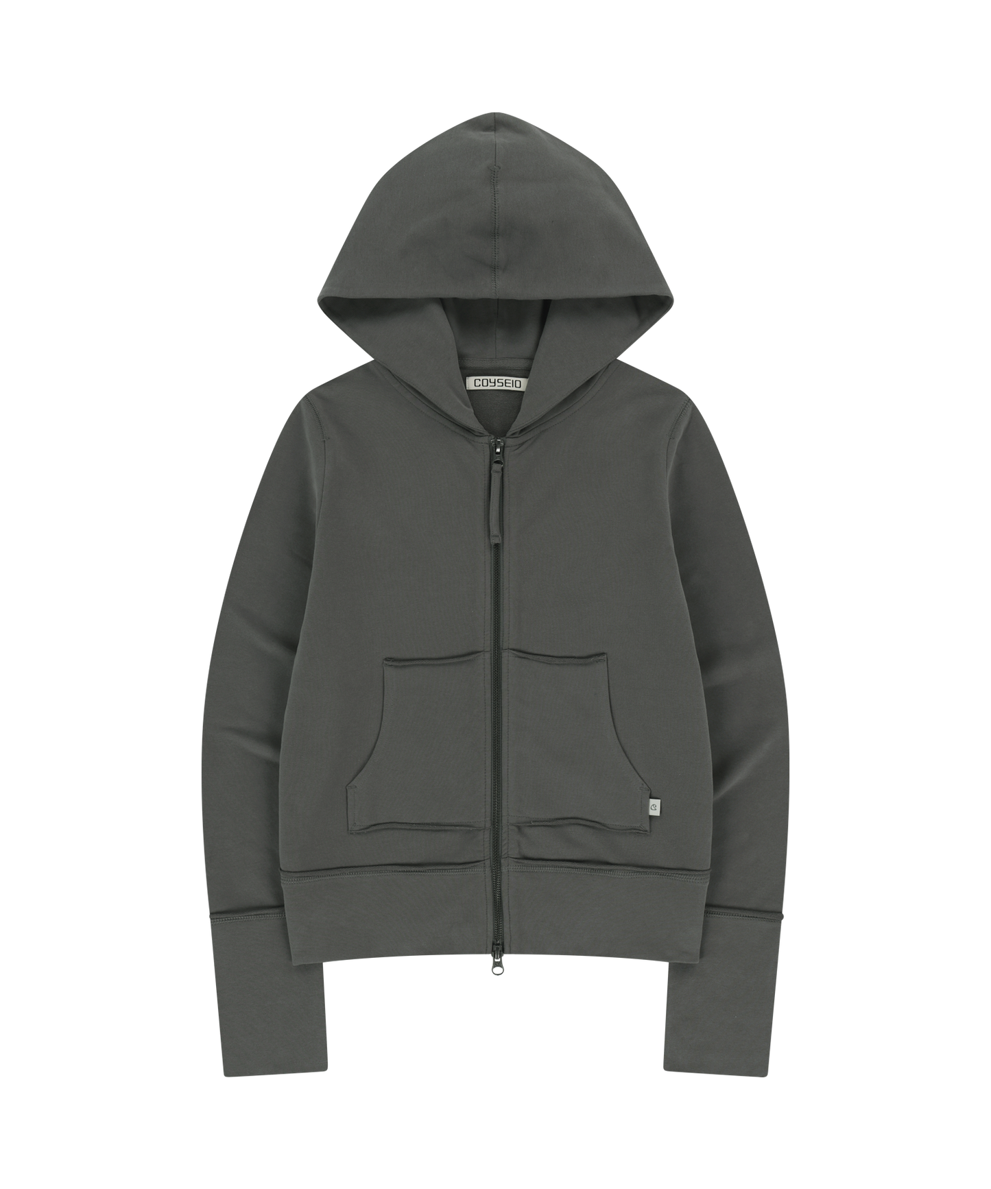 STITCH HOOD ZIP-UP CHARCOAL