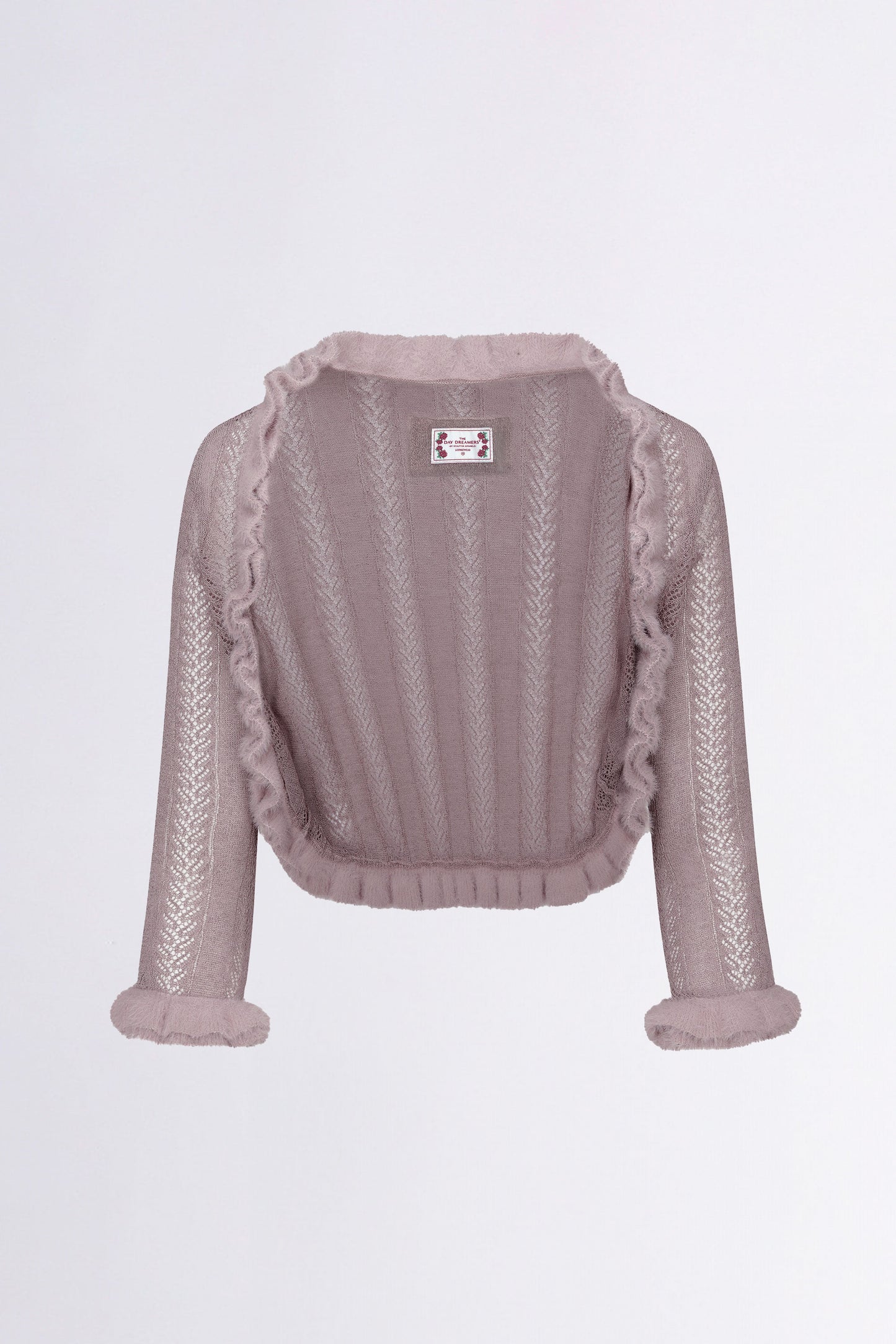 Fur Trimming Glitter Shrug Lavender