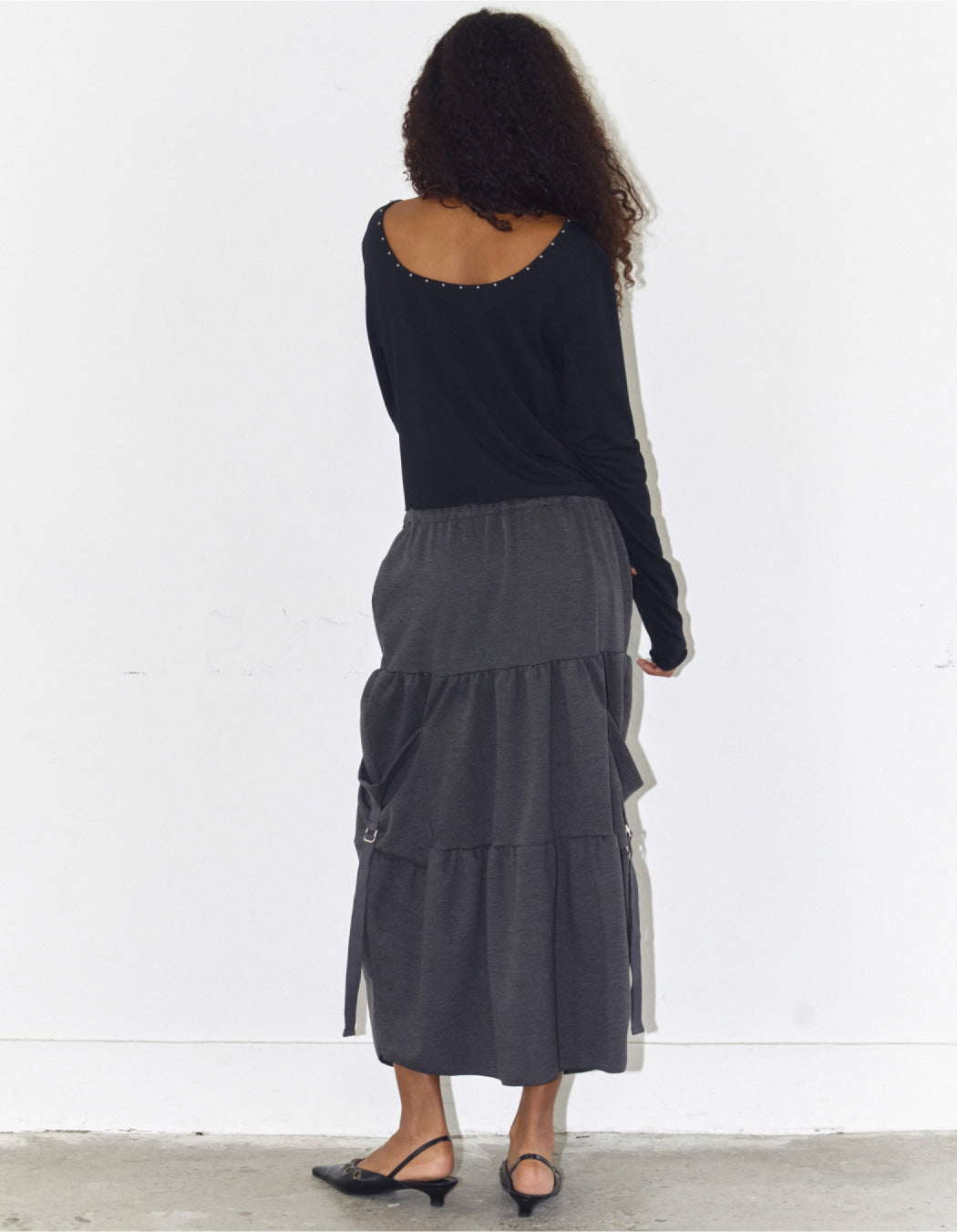 SHIRRING STRAP CARGO SKIRT / 2 Color
