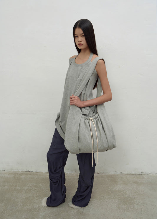 KNOT DETAIL SHOULDER BAG (GREY)