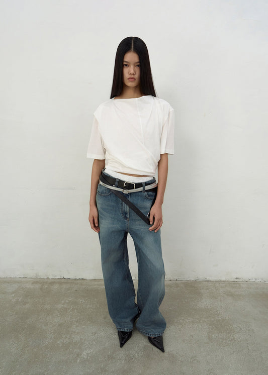 TWISTED CROPPED TOP (WHITE)