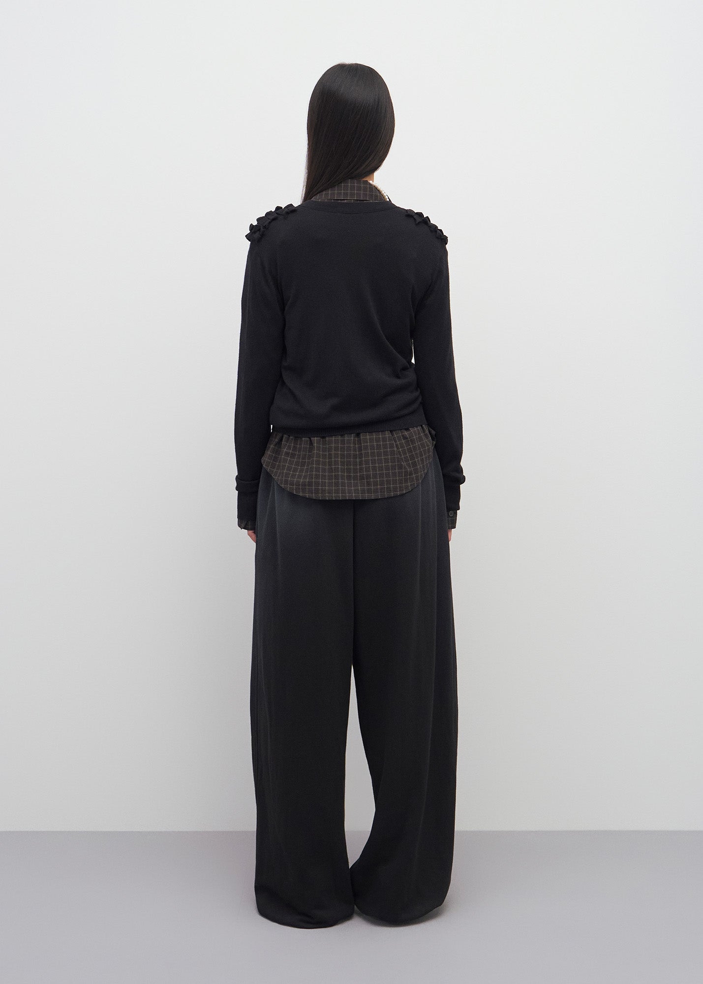 ASYMMETRIC FRILL CARDIGAN / 2 Color