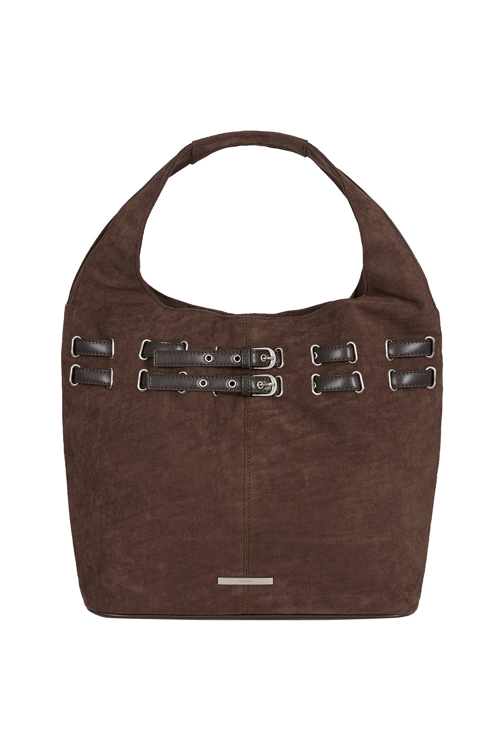 Belted Suede Shoulder Back Brown