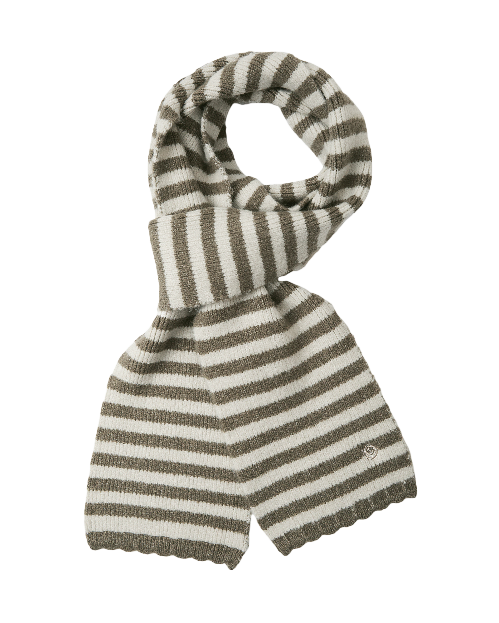 STRIPE SYMBOL MUFFLER [BROWN] – Tott
